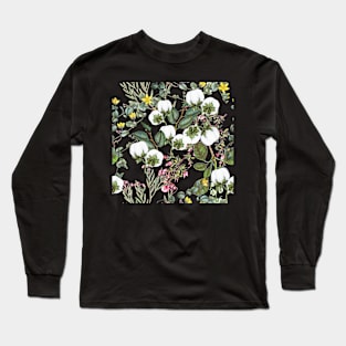 Rustic Wild Flower Pattern Long Sleeve T-Shirt